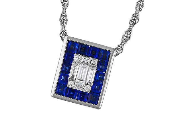 L275-26322: NECKLACE .84 SAPPHIRE TW 1.02 TGW