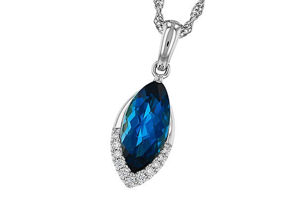 L275-26359: NECK 2.14 LONDON BLUE TOPAZ 2.20 TGW (12x6MM MQ)