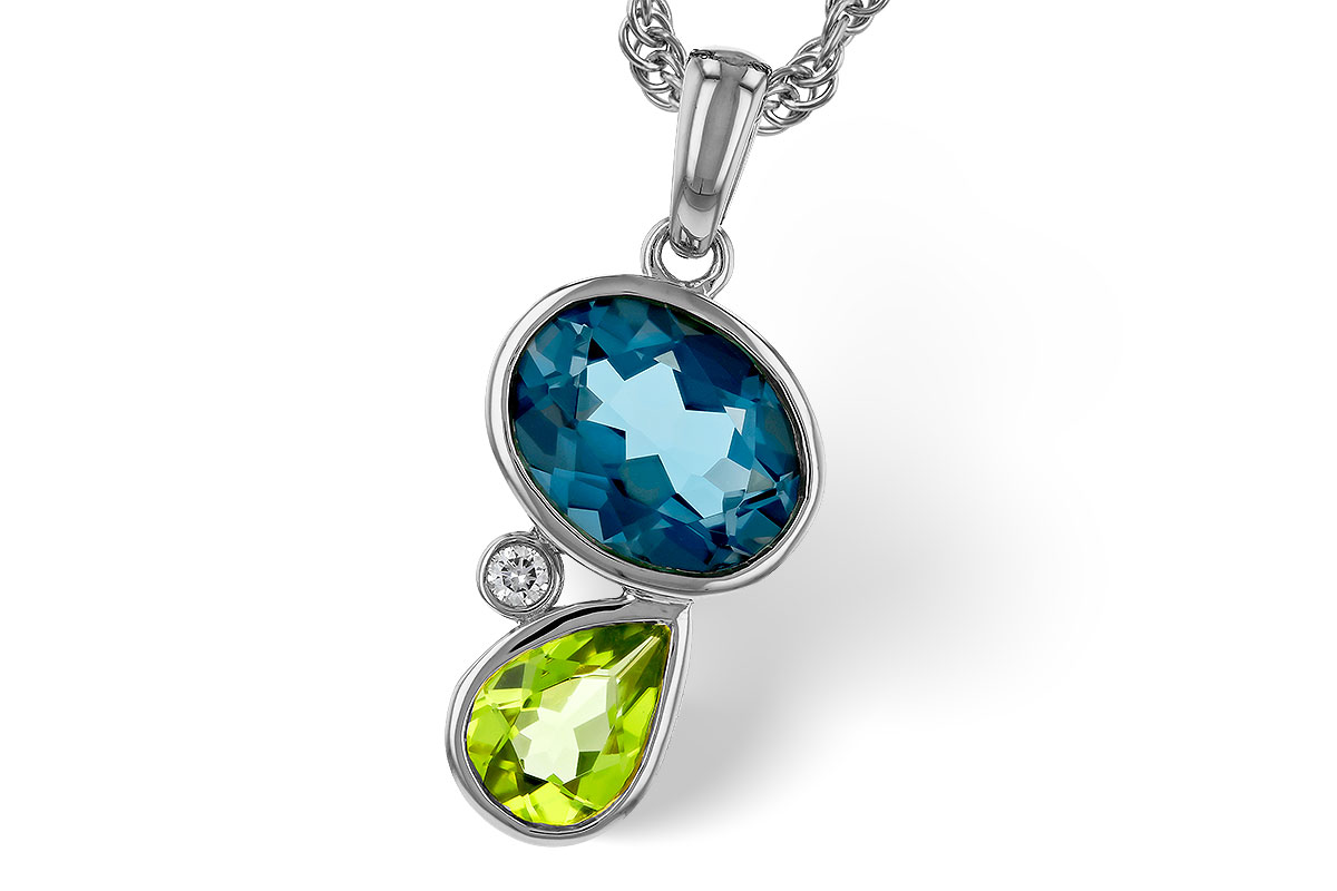 L275-27222: NECKLACE 2.43 SEMI-PREC (PER,LBT) 2.45 TGW