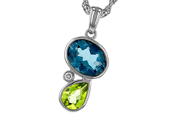 L275-27222: NECKLACE 2.43 SEMI-PREC (PER,LBT) 2.45 TGW