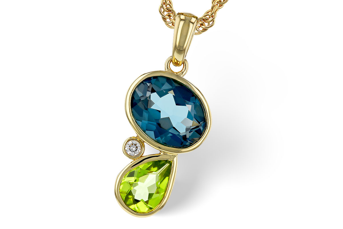 L275-27222: NECKLACE 2.43 SEMI-PREC (PER,LBT) 2.45 TGW