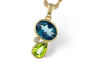 L275-27222: NECKLACE 2.43 SEMI-PREC (PER,LBT) 2.45 TGW