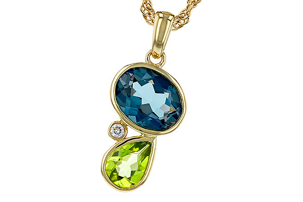 L275-27222: NECKLACE 2.43 SEMI-PREC (PER,LBT) 2.45 TGW