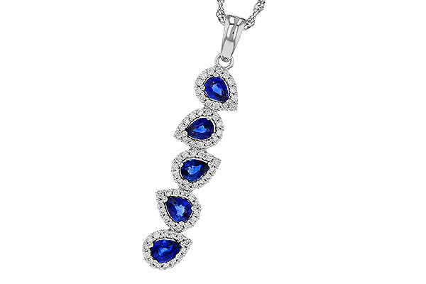 L275-27268: NECKLACE .95 TW SAPPHIRE 1.19 TGW