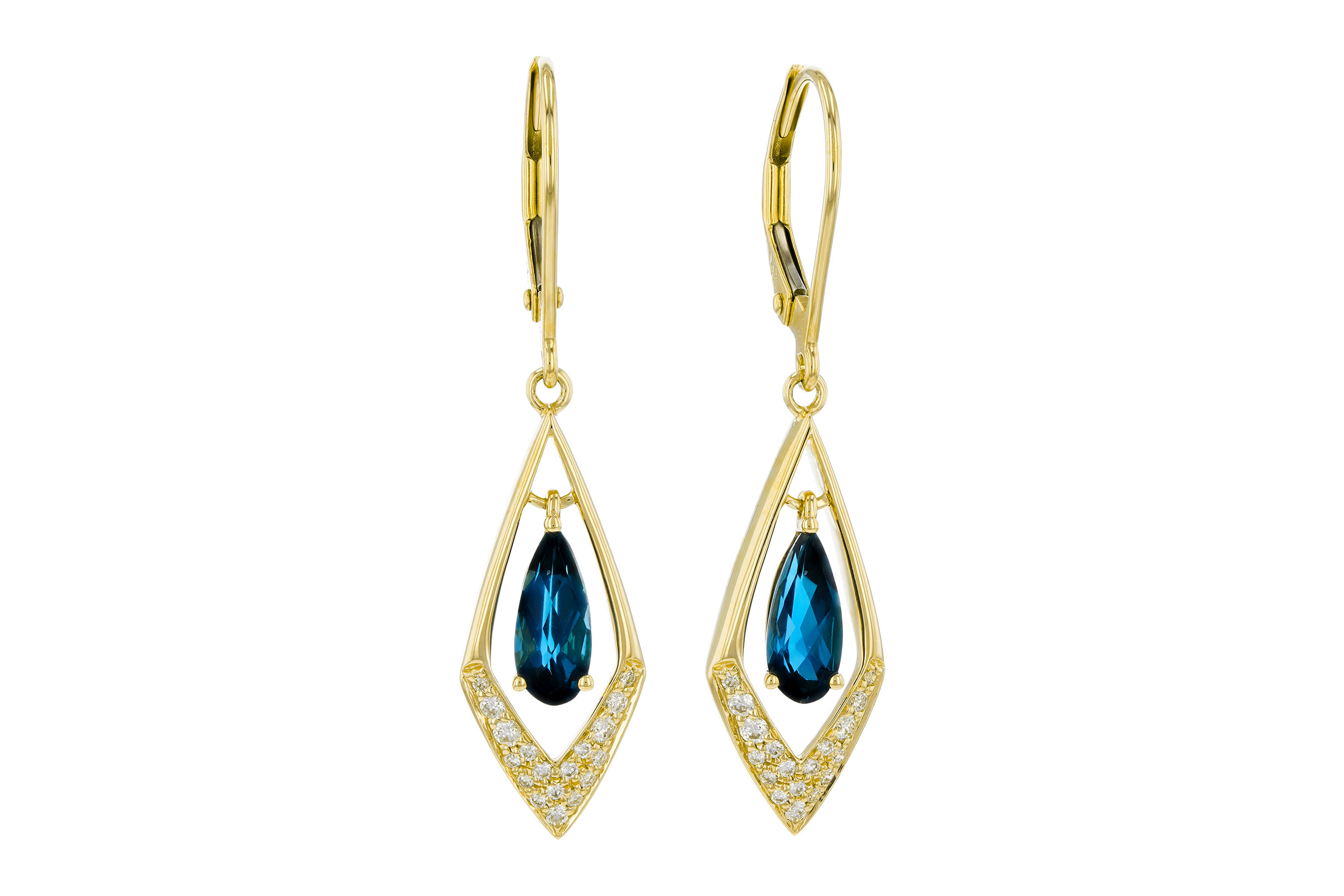 L276-11750: EARR 1.07 TW LONDON BLUE TOPAZ 1.22 TGW