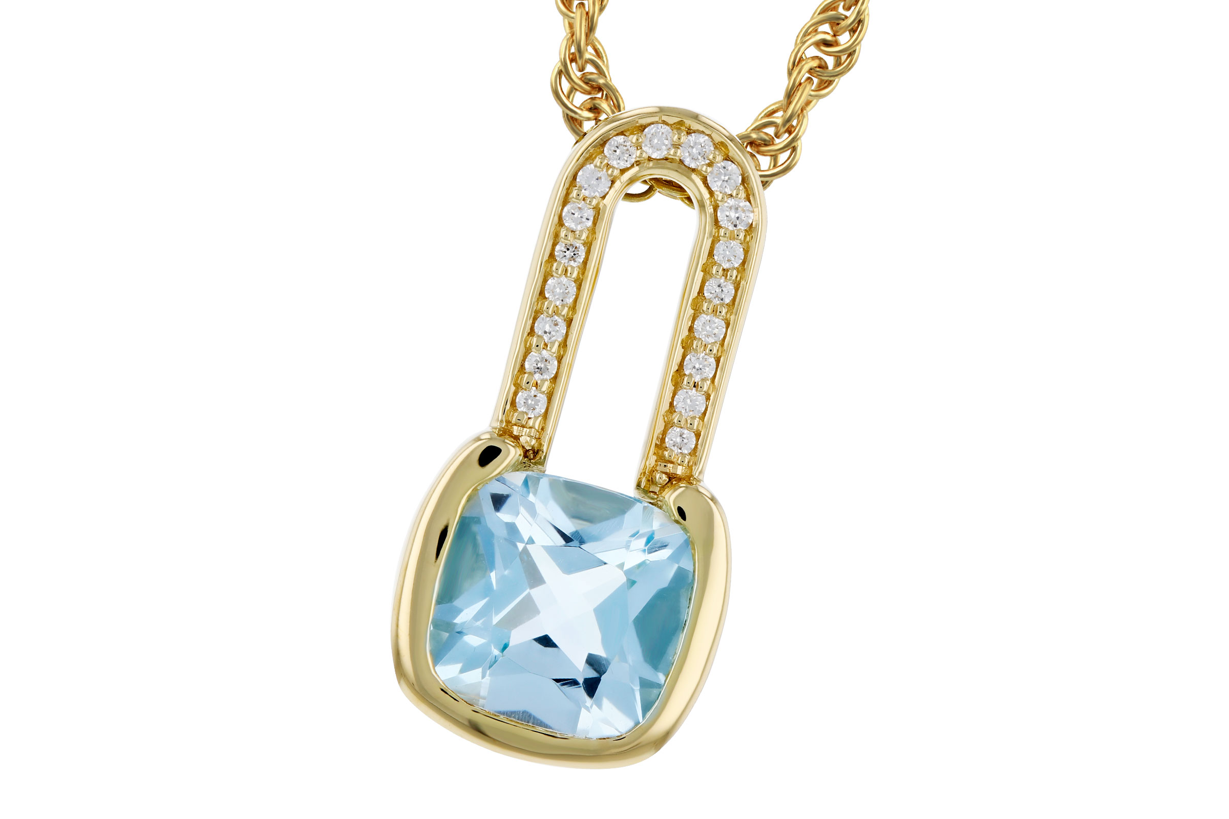 L276-12650: NECKLACE .91 SKY BLUE TOPAZ .95 TGW (6MM BT)