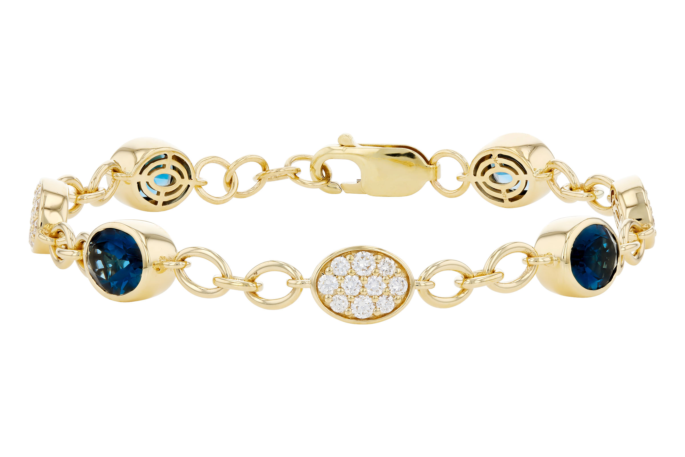 L276-12695: BRACELET 5.24 TW LONDON BLUE TOPAZ 6.00 TGW (7")
