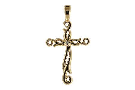 M007-04495: CROSS PENDANT .01 BR