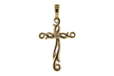 M007-04495: CROSS PENDANT .01 BR