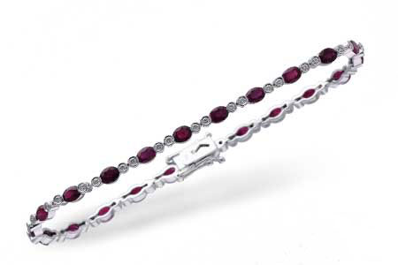 M184-36295: BRACELET 4.08 RUBY 4.55 TGW