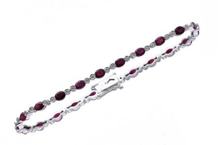 M184-36295: BRACELET 4.08 RUBY 4.55 TGW