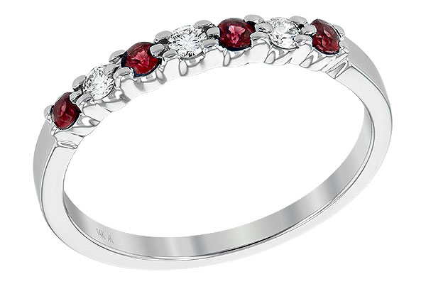 M186-17222: LDS WED RG .18 RUBY .28 TGW