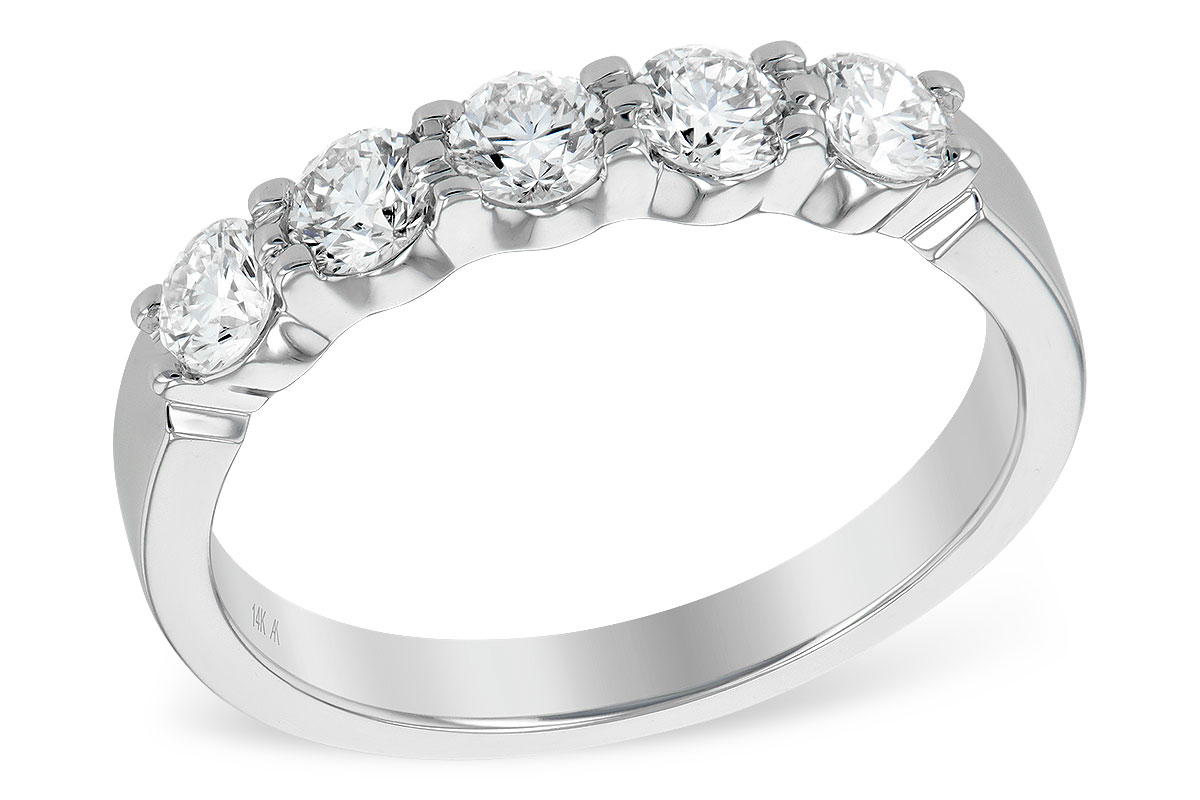 M187-08131: LDS DIA WED RG .75 TW (5 STONES)