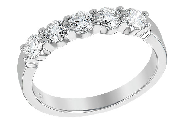 M187-08131: LDS DIA WED RG .75 TW (5 STONES)