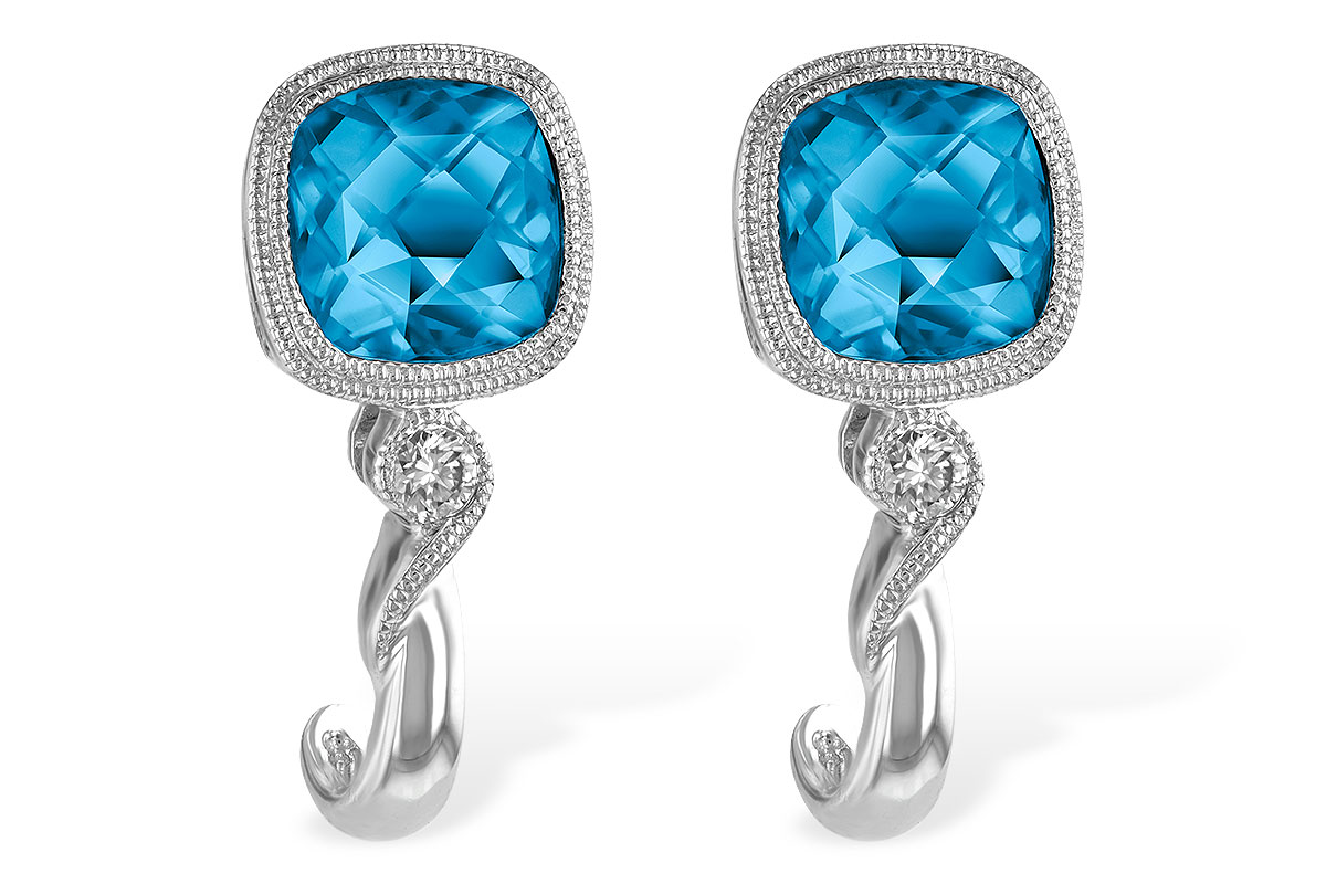 M187-98177: EARR 2.10 BLUE TOPAZ 2.14 TGW
