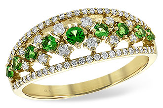 M190-64504: LDS RG .35 GREEN GARNET .67 TGW