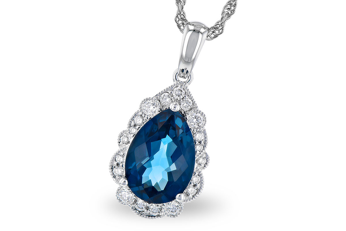 M273-43622: NECK 2.25 LONDON BLUE TOPAZ 2.40 TGW