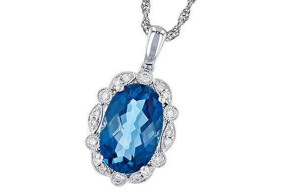 M273-45413: NECK 3.60 LONDON BLUE TOPAZ 3.77 TGW (12x8MM LBT)