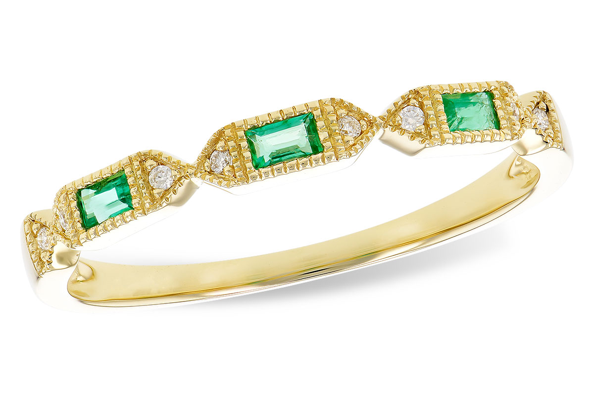 M274-28113: LDS WED RG .10 EMERALD .12 TGW