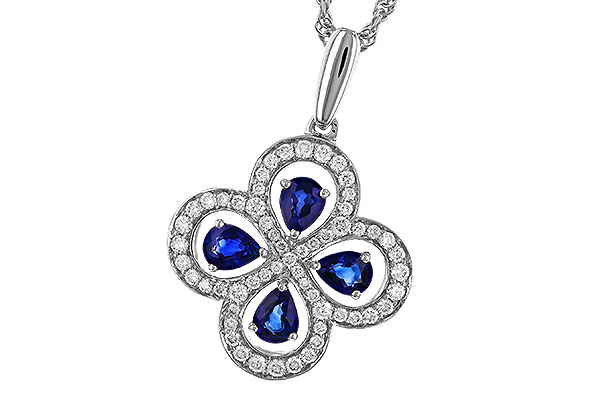 M275-20859: NECKLACE .68 SAPPHIRE TW .96 TGW