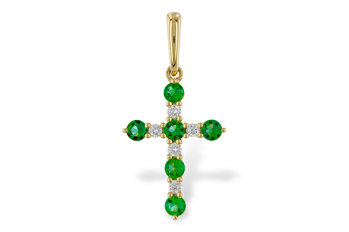 M275-20868: PENDANT .27 TW EMERALD .35 TGW