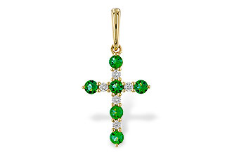 M275-20868: PENDANT .27 TW EMERALD .35 TGW