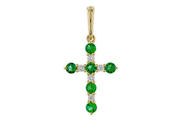 M275-20868: PENDANT .27 TW EMERALD .35 TGW