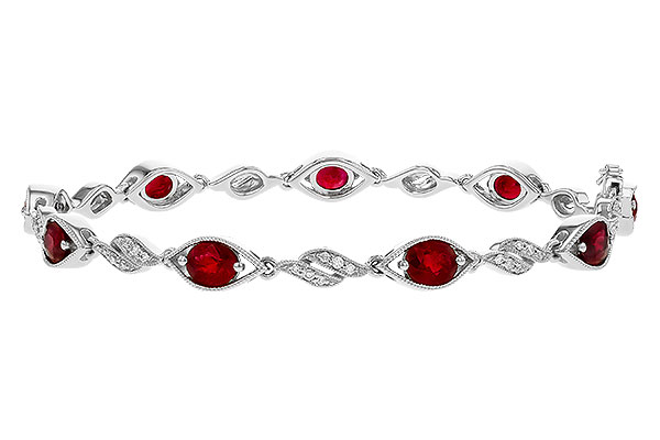 M275-20904: BRACELET 3.68 RUBY 3.92 TGW (7")