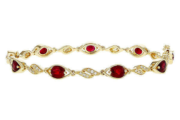 M275-20904: BRACELET 3.68 RUBY 3.92 TGW (7")