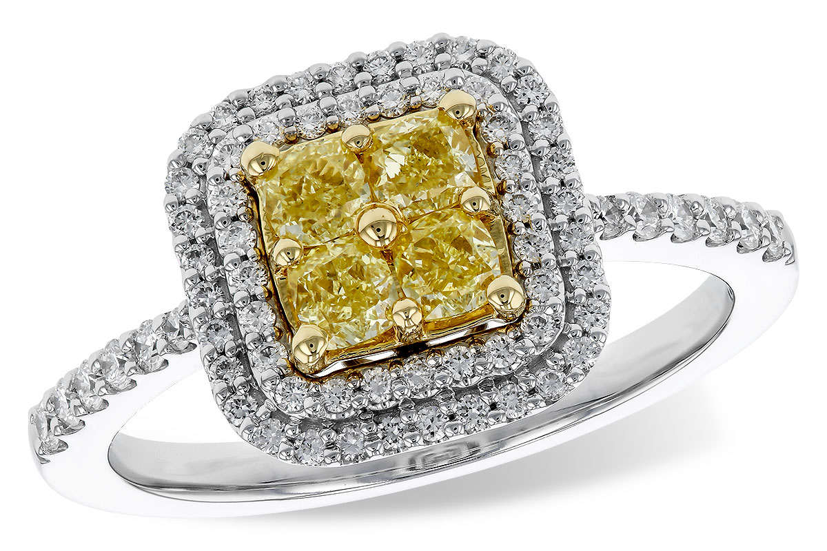 M275-22668: LDS RG .52 FANCY YELLOW DIAMONDS .85 TW