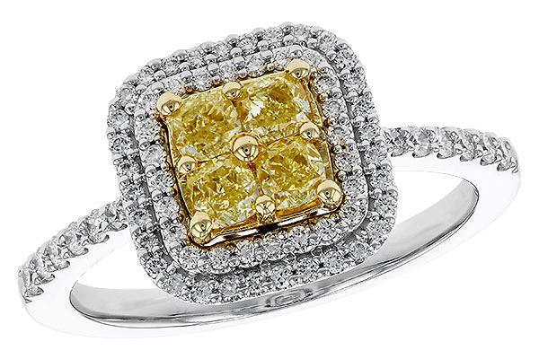 M275-22668: LDS RG .52 FANCY YELLOW DIAMONDS .85 TW