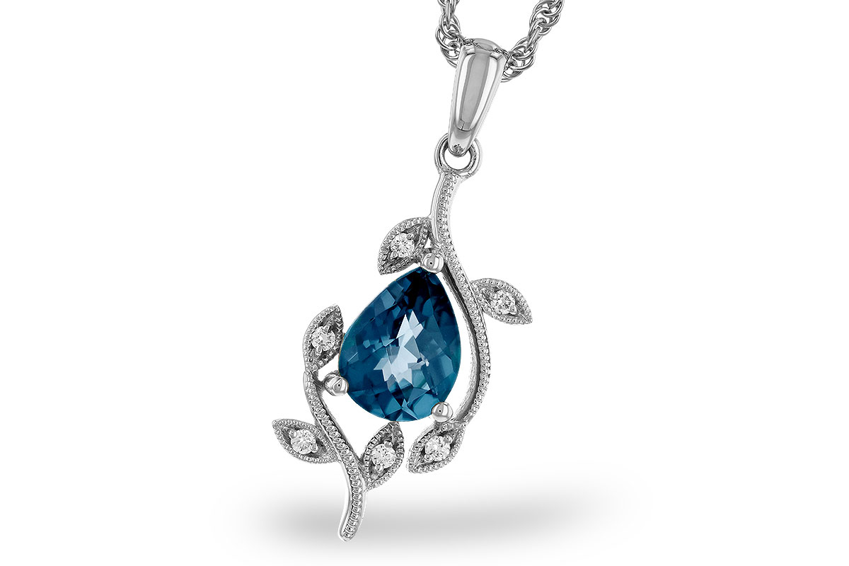 M275-22695: NECK 1.20 LONDON BLUE TOPAZ 1.25 TGW (8x6MM LBT)
