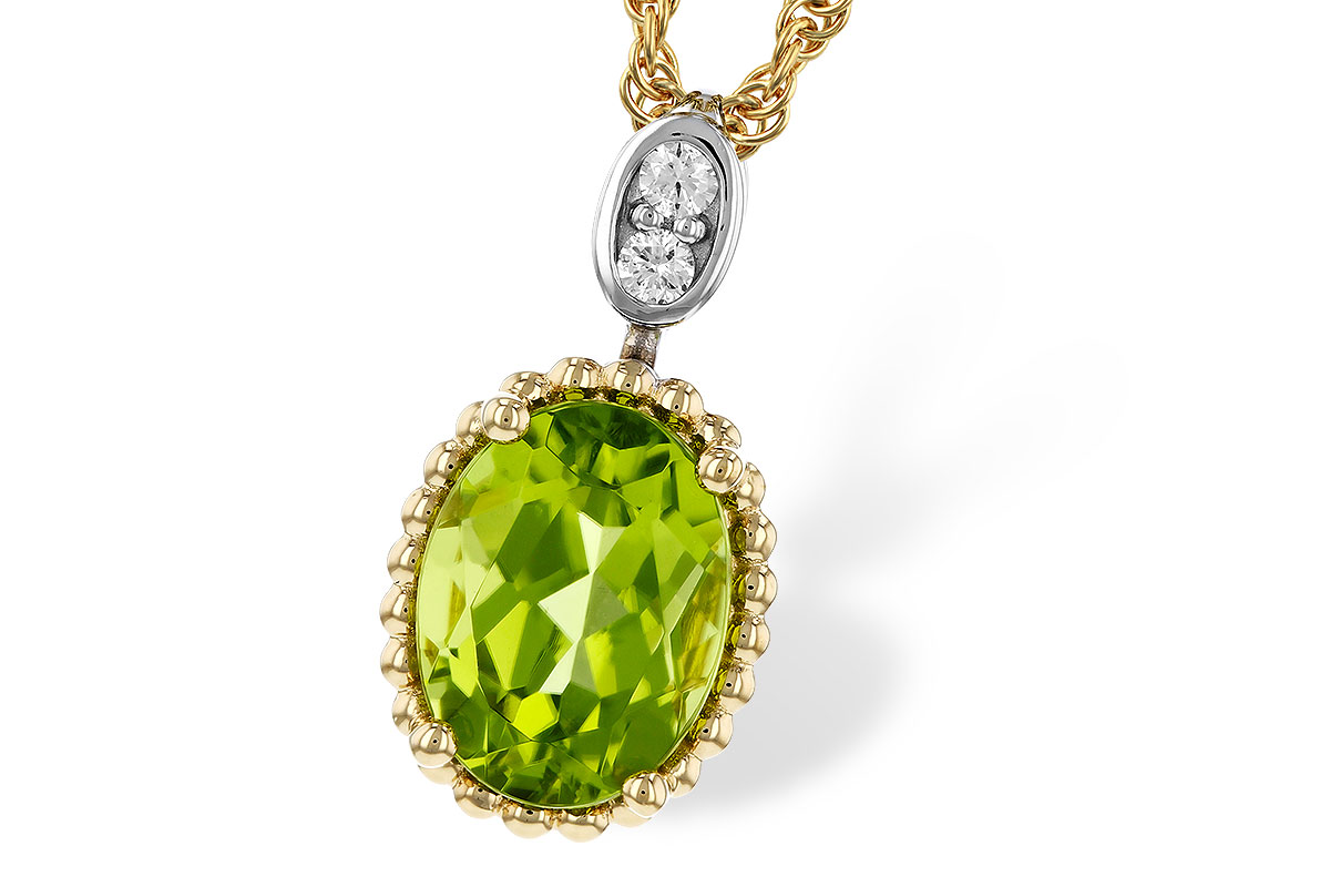 M275-26340: NECKLACE 1.22 PERIDOT 1.25 TGW (8x6MM OV)