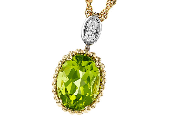 M275-26340: NECKLACE 1.22 PERIDOT 1.25 TGW (8x6MM OV)