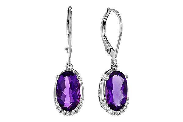 M275-26359: EARRINGS 2.70 TW AMETHYST 2.78 TGW (10x6MM OV)
