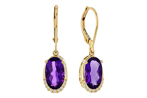 M275-26359: EARRINGS 2.70 TW AMETHYST 2.78 TGW (10x6MM OV)