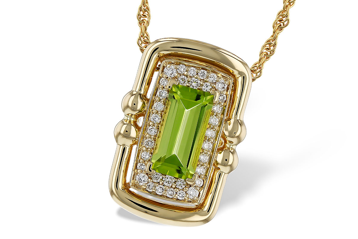 M275-27213: NECKLACE .72 PERIDOT .84 TGW (8x4MM PER)