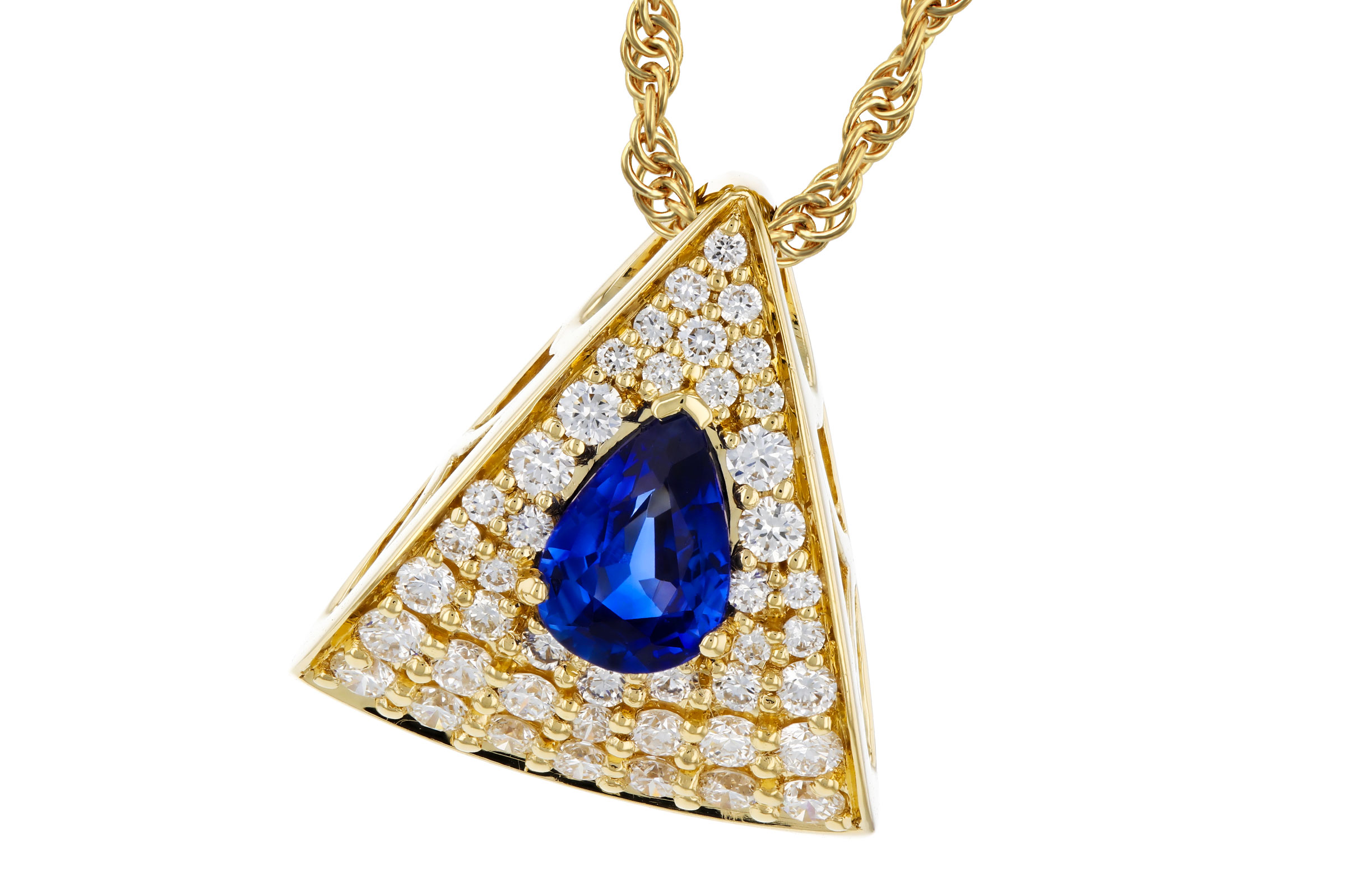 M276-11804: NECKLACE .51 SAPPHIRE .85 TGW (6x4MM SA)
